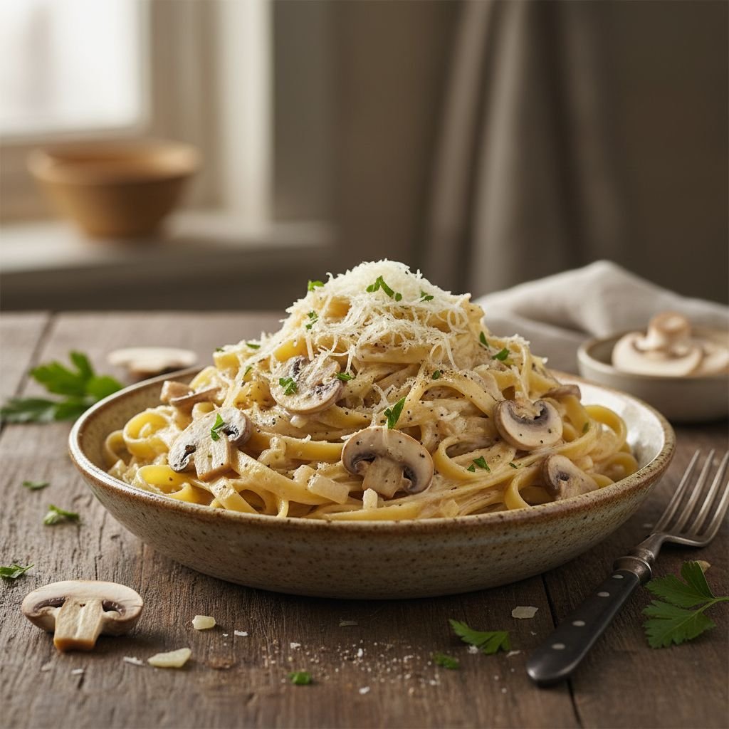 Cremige-Pilzrahm-Pasta-in-20-Minuten