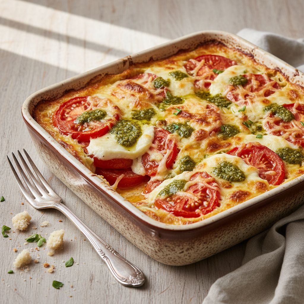 Tomaten-Mozzarella-Auflauf-mit-Pesto