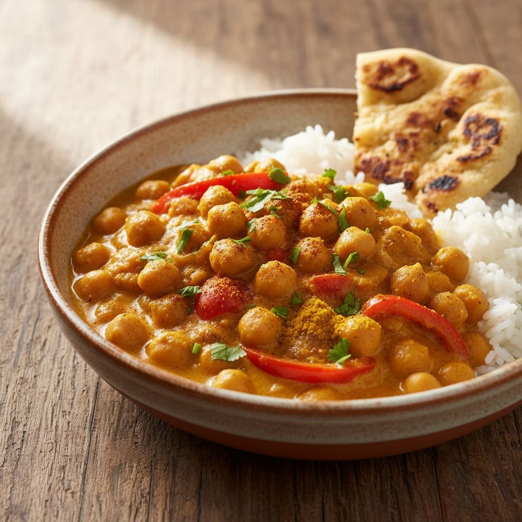 Veganes-Kichererbsen-Curry-mit-Kokosmilch