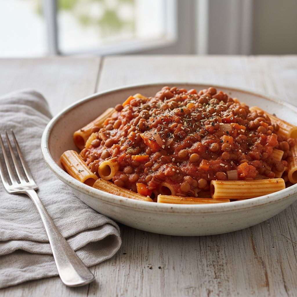 Vegetarische-Linsen-Bolognese