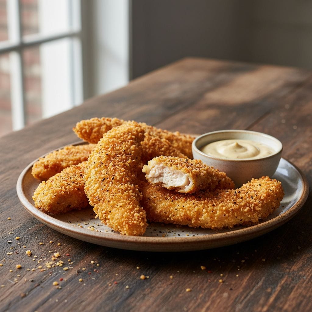 Air-Fryer-Chicken-Tenders-knusprig