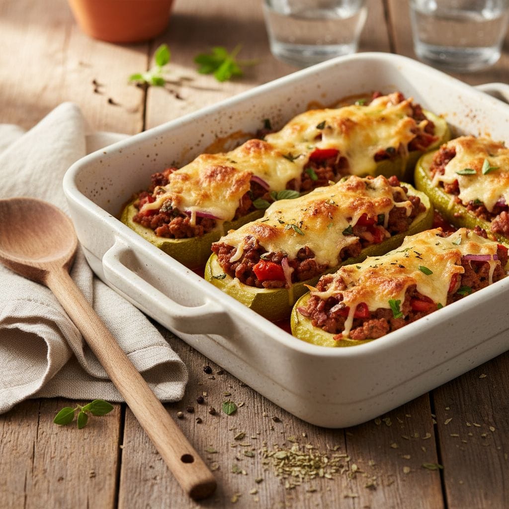 Gefyllte-Zucchini-mit-Hackfleisch