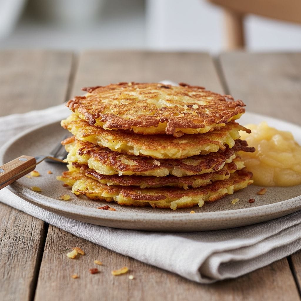 Klassische-Kartoffelpuffer-mit-Apfelmus