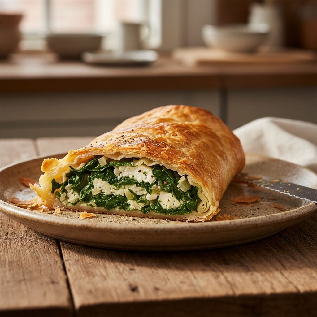 Spinat-Feta-Strudel-knusprig