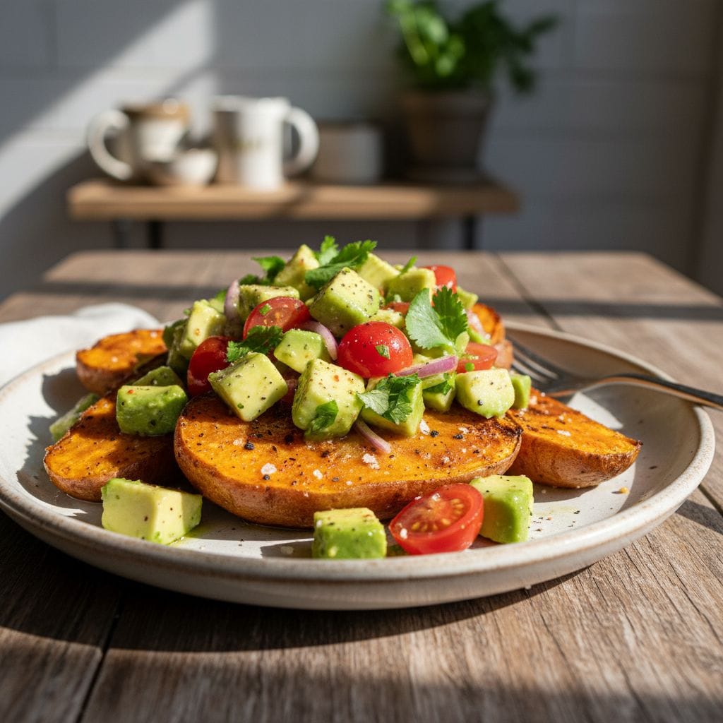 Ofen-Syykartoffel-mit-Avocado-Salsa