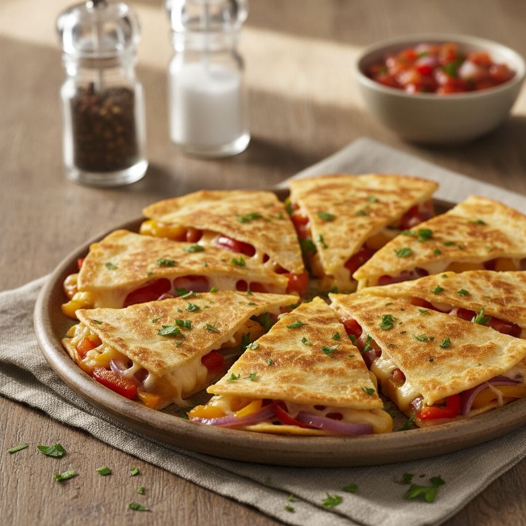 Vegetarische-Quesadillas-mit-Paprika